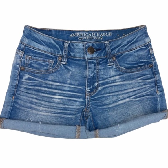American Eagle Outfitter Midi Stretch Short 0 - Picture 1 of 15